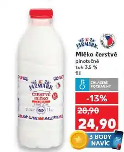 Kaufland Mléko čerstvé plnotučné nabídka