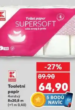 Kaufland Toaletní papír SUPERSOFT nabídka
