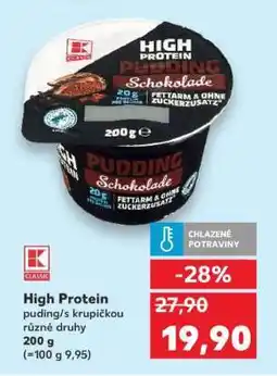 Kaufland High protein puding nabídka