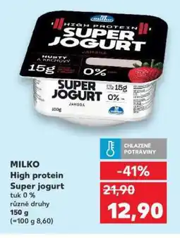 Kaufland MILKO High protein Super jogurt nabídka