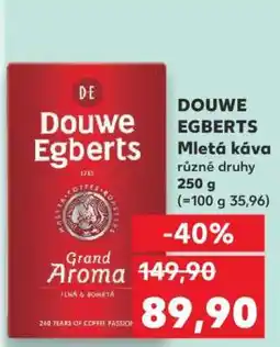 Kaufland DOUWE EGBERTS mletá káva nabídka