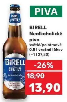 Kaufland BIRELL Nealkoholické pivo nabídka