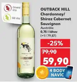 Kaufland OUTBACK HILL Chardonnay/Shiraz Cabernet Sauvignon nabídka