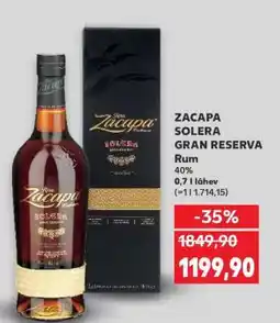 Kaufland Zacapa Solera Gran Reserva nabídka