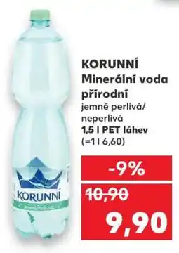 Kaufland KORUNNÍ Minerální voda přírodní nabídka
