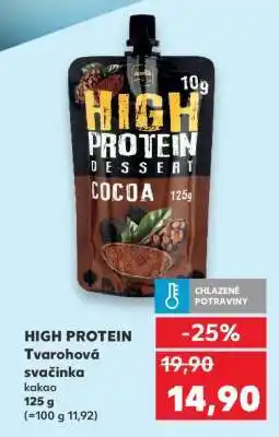 Kaufland HIGH PROTEIN Tvarohová svačinka kakao nabídka