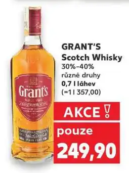 Kaufland GRANT‘S Scotch Whisky nabídka