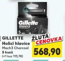 Kaufland GILLETTE Holicí hlavice Mach3 Charcoal 5 kusů nabídka