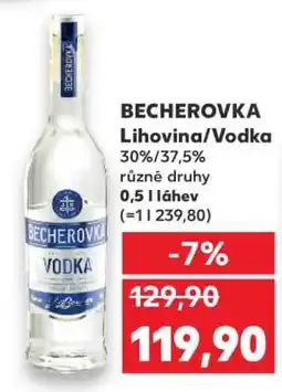 Kaufland BECHEROVKA Lihovina/Vodka nabídka