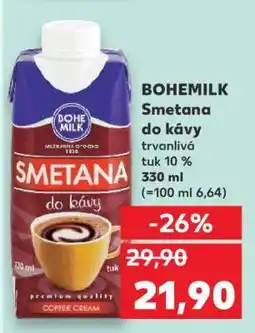 Kaufland BOHEMILK Smetana do kávy nabídka