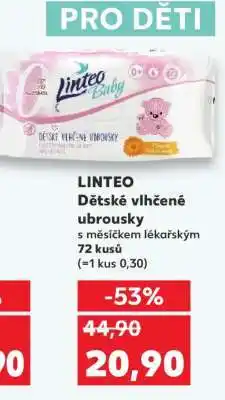 Kaufland Linteo dětské vlhčené ubrousky nabídka