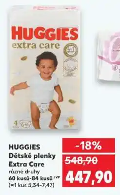 Kaufland Huggies Dětské plenky Extra Care nabídka