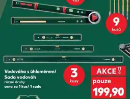 Kaufland Vodováha s úhloměrem/Sada vodovah nabídka