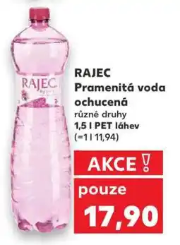 Kaufland RAJEC Pramenitá voda ochucená nabídka