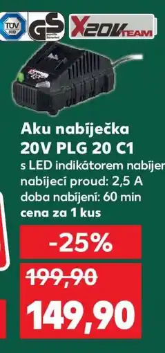 Kaufland Aku nabíječka 20V PLG 20 C1 nabídka