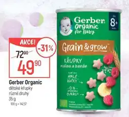 Globus Gerber Organic dětské křupky různé druhy nabídka