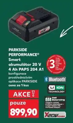 Kaufland PARKSIDE PERFORMANCE Smart akumulátor 20 V 4 Ah PAPS 204 A1 nabídka