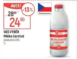 Globus Váš výběr Mléko čerstvé plnotučné 3,5% nabídka