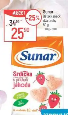 Globus Sunar dětský snack dva druhy nabídka