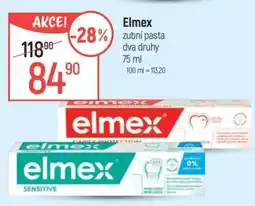 Globus Elmex zubní pasta dva druhy nabídka