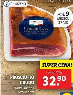 Lidl PROSCIUTTO CRUDO, cena za 100 g nabídka