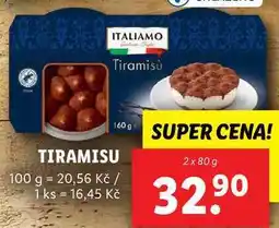 Lidl TIRAMISU, 2x 80 g nabídka