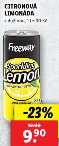 Lidl CITRONOVÁ LIMONÁDA, 0,33 l nabídka