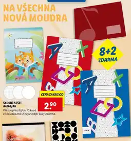 Lidl ŠKOLNÍ SEŠIT A4/A5/A6 nabídka
