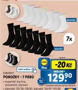 Lidl PONOŽKY - 7 PÁRŮ nabídka