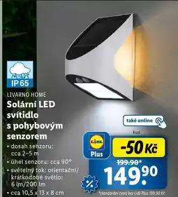 Lidl Solární LED svítidlo s pohybovým senzorem nabídka