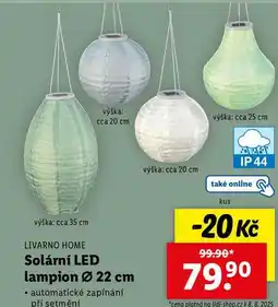 Lidl Solární LED lampion Ø 22 cm nabídka