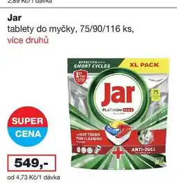 Ráj drogerie Jar tablety do myčky, 75 ks, více druhů nabídka