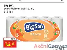 Ráj drogerie Big Soft 2vrstvý toaletní papír, 22 m, 8+2 role nabídka