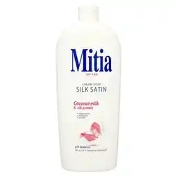 Ráj drogerie Mitia Tekuté mýdlo náhradní náplň, vybrané druhy 1l nabídka