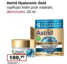 Ráj drogerie Astrid Hyaluronic Gold vyplňující krém proti vráskám, denní/noční, 50 ml nabídka