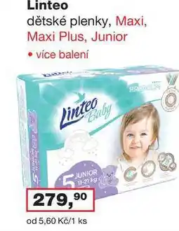 Ráj drogerie Linteo dětské plenky, Maxi, Maxi Plus, Junior nabídka