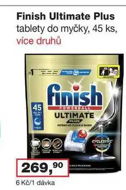 Ráj drogerie Finish Ultimate Plus tablety do myčky, 45 ks, více druhů nabídka