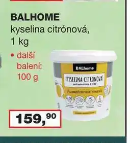 Ráj drogerie BALHOME kyselina citrónová, 1 kg nabídka