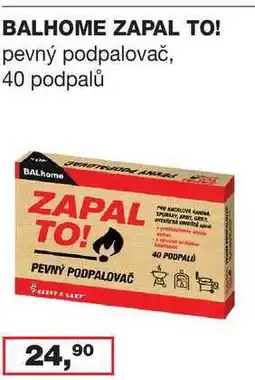 Ráj drogerie BALHOME ZAPAL TO! pevný podpalovač, 40 podpalů nabídka