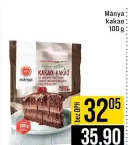 Jip Mánya kakao nabídka