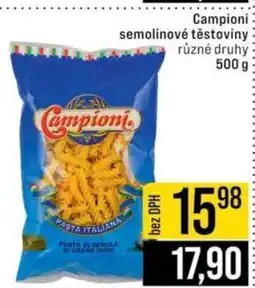Jip Campioni semolinové těstoviny nabídka