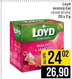 Jip LOYD Ovocný čaj nabídka