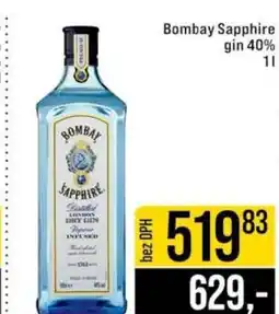 Jip Bombay Sapphire gin 40% 1l nabídka