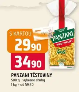 Terno Panzani Těstoviny nabídka