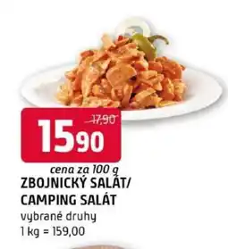 Terno Zbojnický salát, Camping salát nabídka
