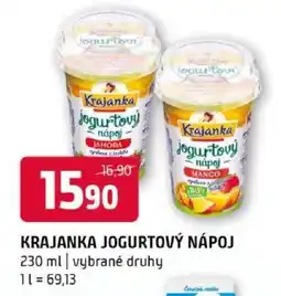 Terno KRAJANKA JOGURTOVÝ NÁPOJ nabídka