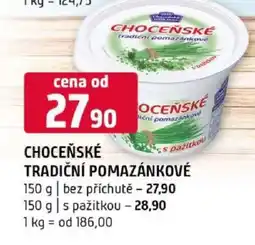 Terno Choceňské tradiční pomazánkové nabídka