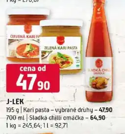 Terno Kari pasta – vybrané druhy nabídka
