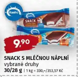 Terno SNACK S MLÉČNOU NÁPLNÍ nabídka