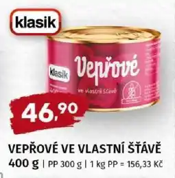 Terno Vepřové ve vlastní šťávě nabídka